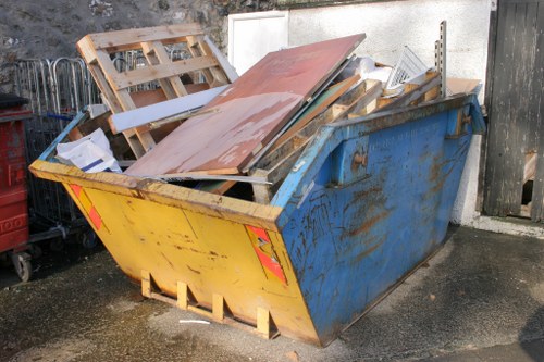 Office clearance services in Leytonstone workspace being cleared